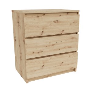 Komoda do salonu 3 szuflady Dąb Artisan